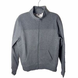 Michael Kors Men Full-Zip Sweater Gray L EUC Outdoor Daily Casual Everyday Fall